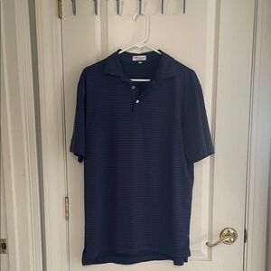 Peter Millar Navy Striped Polo Shirt
